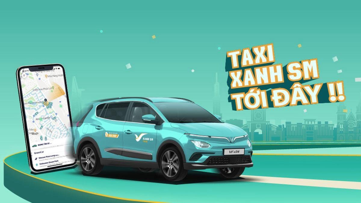 taxi xanh cùng vinfat